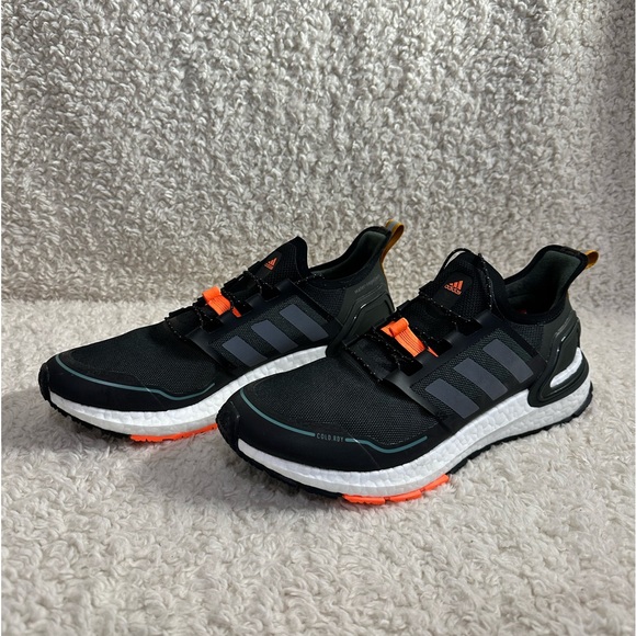 Adidas Men's ULTRABOOST C.RDY DNA Black/Grey/Orange Waterproof Running Shoes - Picture 3 of 10